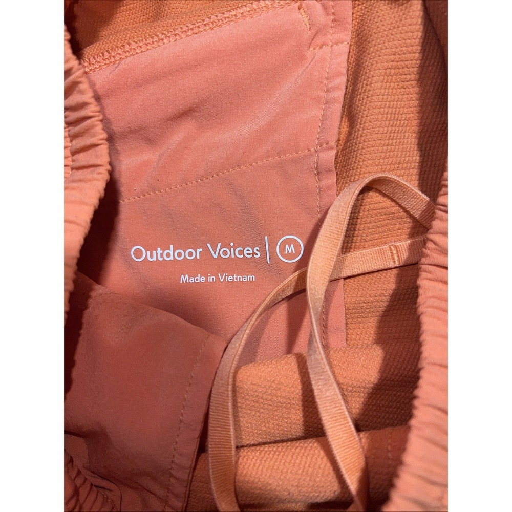 Outdoor Voices Women RECTREK 4" Hiking Shorts Camelia Orange Medium - Picture 2 of 5
